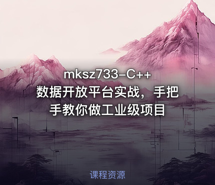 C++数据开放平台实战，手把手教你做工业级项目