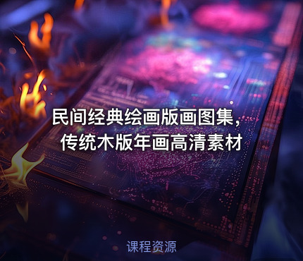 民间经典绘画版画图集，传统木版年画高清素材
