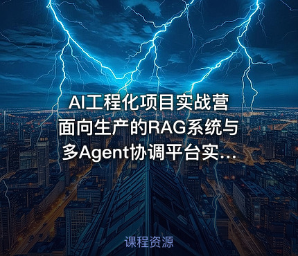 AI工程化项目实战营 面向生产的RAG系统与多Agent协调平台实战