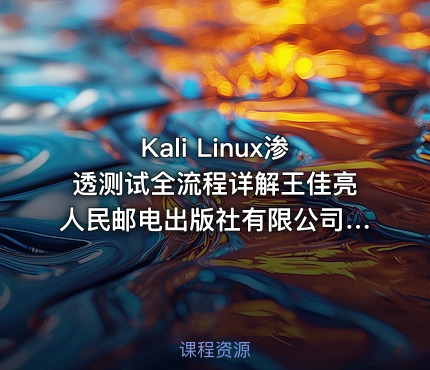 Kali Linux渗透测试全流程详解王佳亮人民邮电出版社有限公司 2023.epub