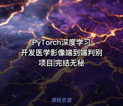 PyTorch深度学习开发医学影像端到端判别项目|完结无秘