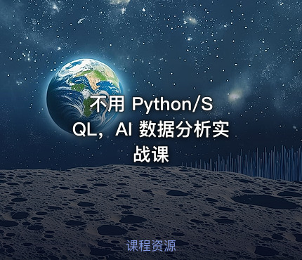 不用 Python/SQL，AI 数据分析实战课