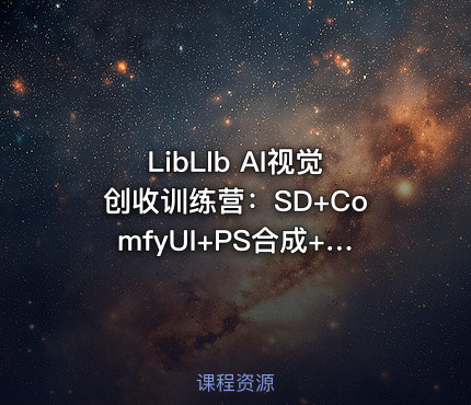 LibLIb AI视觉创收训练营：SD+ComfyUI+PS合成+案例，从生成到精修的全套AI视觉创作技能