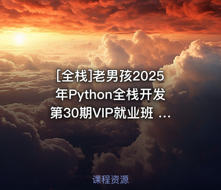 老男孩2025年Python全栈开发第30期VIP就业班 361G