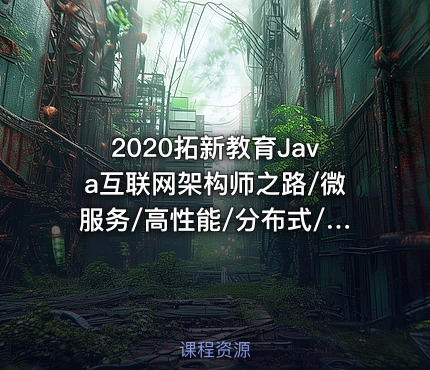 2020拓新教育Java互联网架构师之路/微服务/高性能/分布式/底层源码/高并发