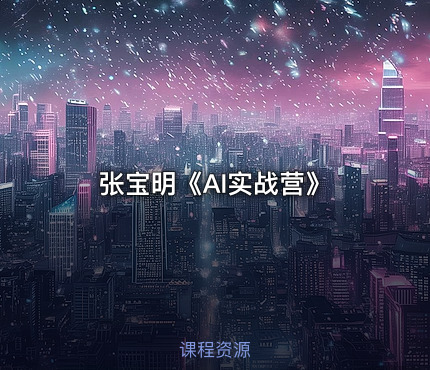 张宝明《AI实战营》