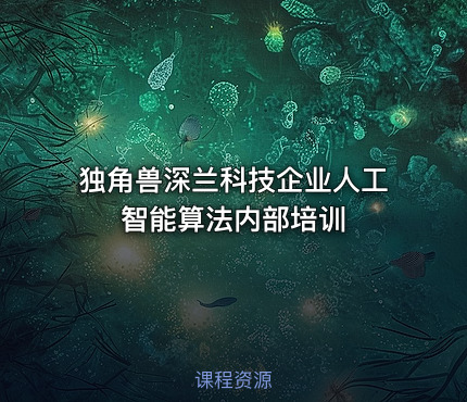 独角兽深兰科技企业人工智能算法内部培训