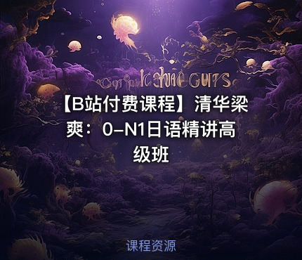 【B站付费课程】清华梁爽：0-N1日语精讲高级班