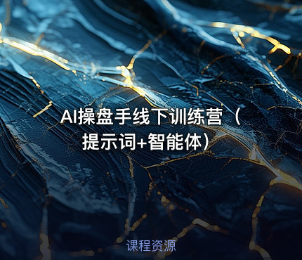 AI操盘手线下训练营（提示词+智能体）