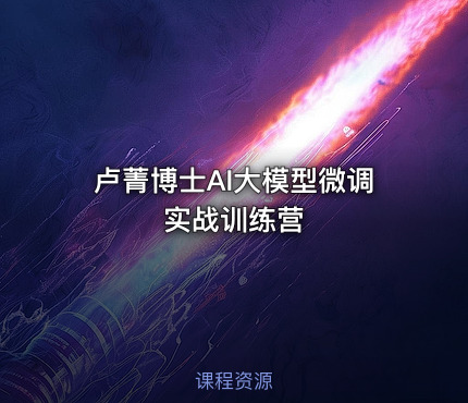 卢菁博士AI大模型微调实战训练营