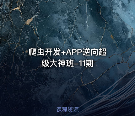 爬虫开发+APP逆向超级大神班-11期
