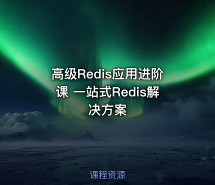高级Redis应用进阶课 一站式Redis解决方案