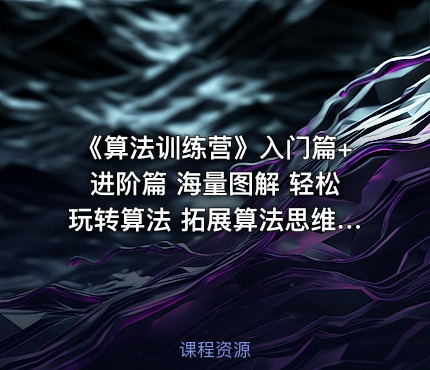 《算法训练营》入门篇+进阶篇 海量图解 轻松玩转算法 拓展算法思维 挑战大厂offer
