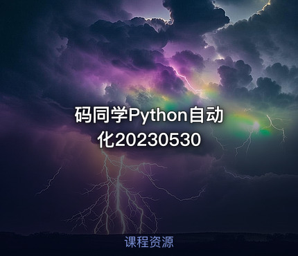 码同学Python自动化20230530