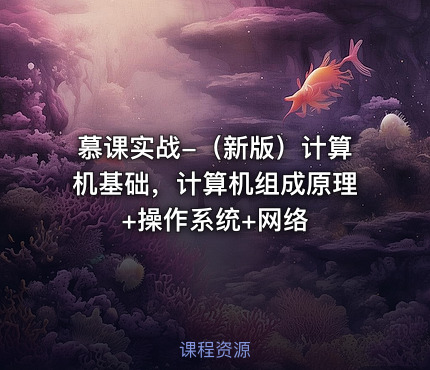 慕课实战-（新版）计算机基础，计算机组成原理+操作系统+网络