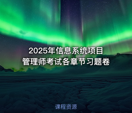 2025年信息系统项目管理师考试各章节习题卷