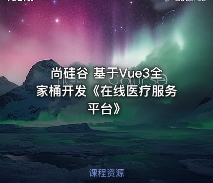 尚硅谷 基于Vue3全家桶开发《在线医疗服务平台》