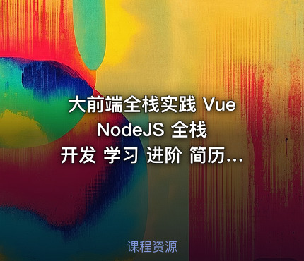 大前端全栈实践 Vue NodeJS 全栈 开发 学习 进阶 简历|哲玄