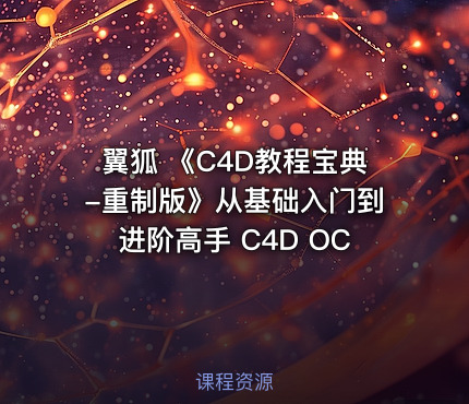 翼狐 《C4D教程宝典-重制版》从基础入门到进阶高手 C4D OC