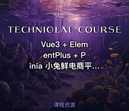 Vue3 + ElementPlus + Pinia 小兔鲜电商平台开发教程