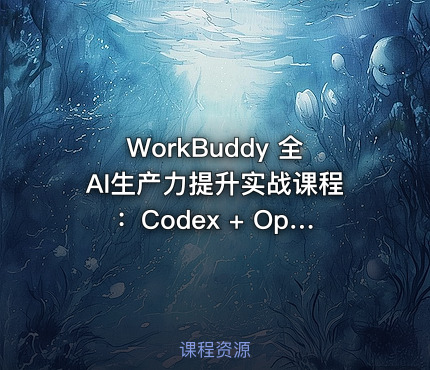 WorkBuddy 全AI生产力提升实战课程：Codex + OpenClaw 定制技能完整教程 [1.2GB]
