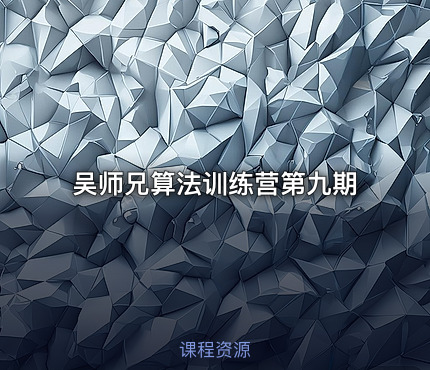 吴师兄算法训练营第九期