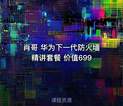 肖哥 华为下一代防火墙精讲套餐 价值699