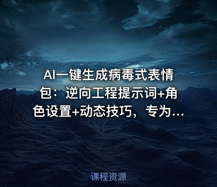 AI一键生成病毒式表情包：逆向工程提示词+角色设置+动态技巧，专为微信、抖音和小红书定制