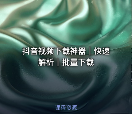 抖音视频下载神器｜快速解析｜批量下载