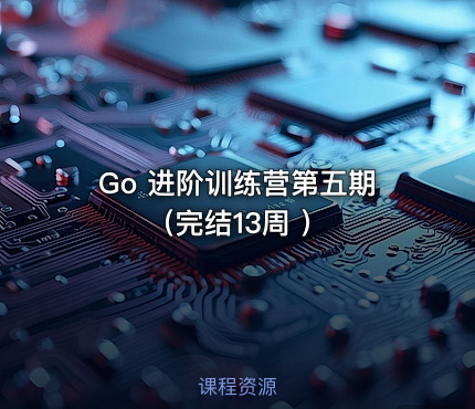 Go 进阶训练营第五期（完结13周 ）