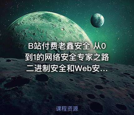 B站付费老鑫安全 从0到1的网络安全专家之路 二进制安全和Web安全