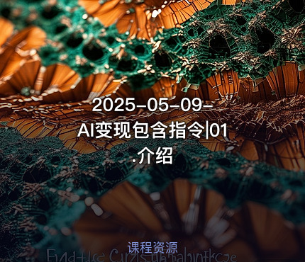 2025-05-09-AI变现包含指令|01.介绍