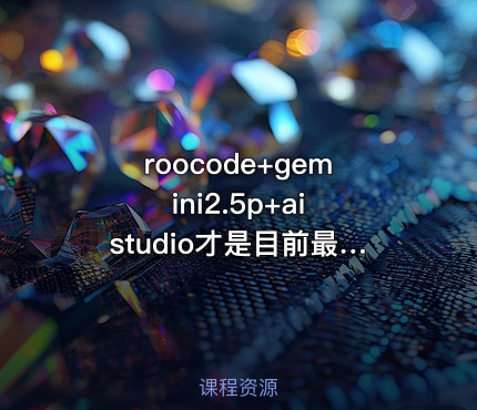 roocode+gemini2.5p+ai studio才是目前最好的编程选择+使用教程实例