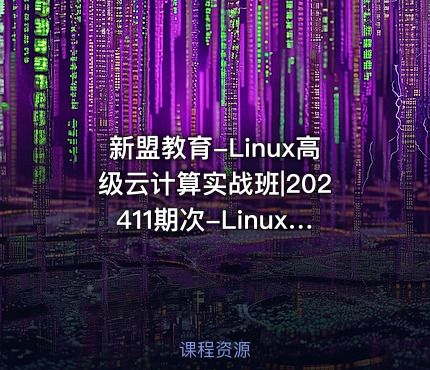 新盟教育-Linux高级云计算实战班|202411期次-Linux高级阶段-星海老师