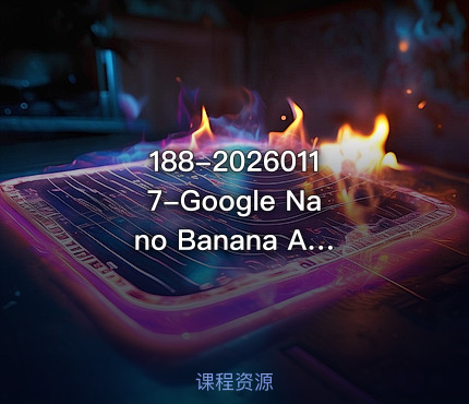 188-20260117-Google Nano Banana AI图片生成实战课轻松掌握小白也能生成商用图片更多资源