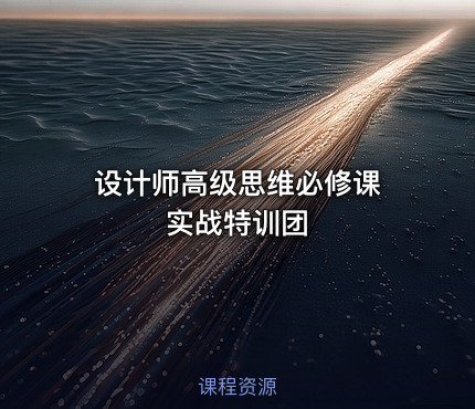 设计师高级思维必修课 实战特训团