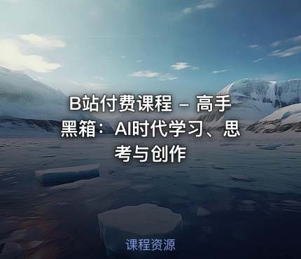 B站付费课程 - 高手黑箱：AI时代学习、思考与创作