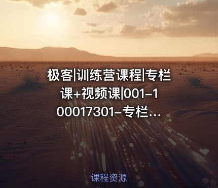 极客|训练营课程|专栏课+视频课|001-100017301-专栏课-王争-数据结构与算法之美完结