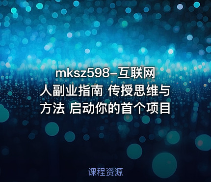 互联网人副业指南 传授思维与方法 启动你的首个项目