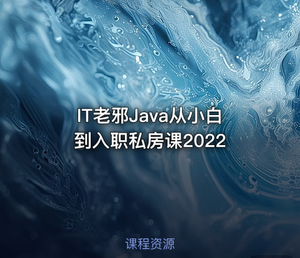 IT老邪Java从小白到入职私房课2022