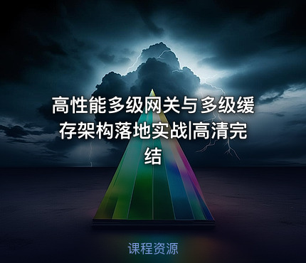 高性能多级网关与多级缓存架构落地实战|高清完结