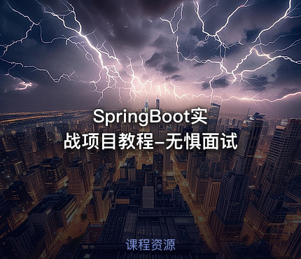 SpringBoot实战项目教程-无惧面试