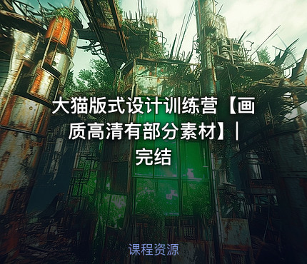 大猫版式设计训练营【画质高清有部分素材】| 完结