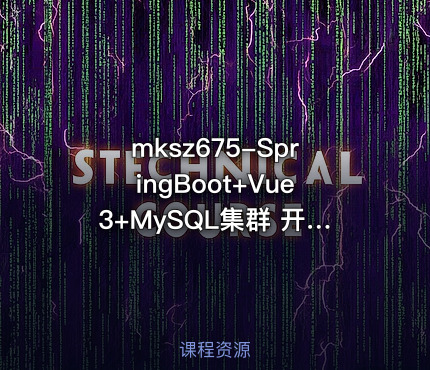 SpringBoot+Vue3+MySQL集群 开发大健康体检双系统(23章完结)