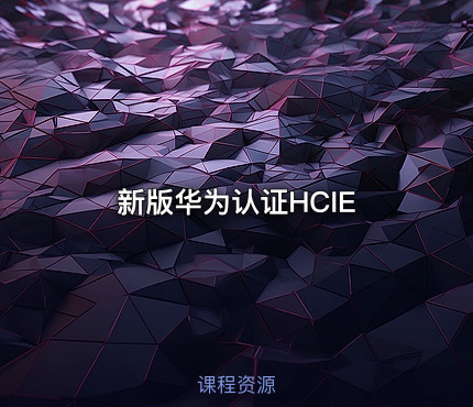 新版华为认证HCIE