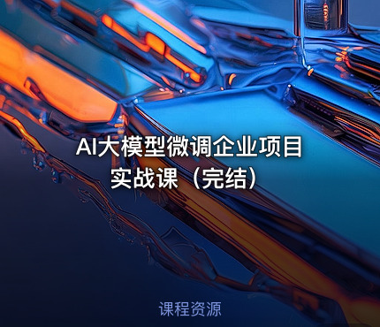 AI大模型微调企业项目实战课（完结）