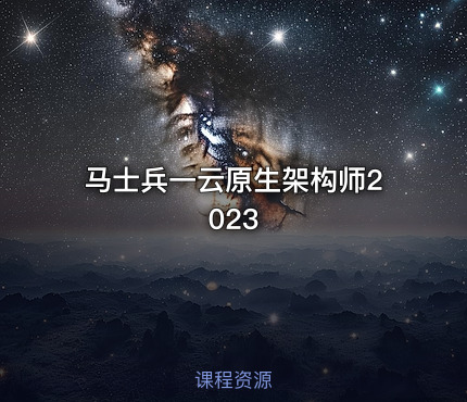 马士兵一云原生架构师2023