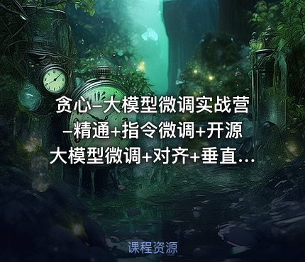 贪心-大模型微调实战营-精通+指令微调+开源大模型微调+对齐+垂直领域应用