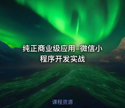 纯正商业级应用-微信小程序开发实战
