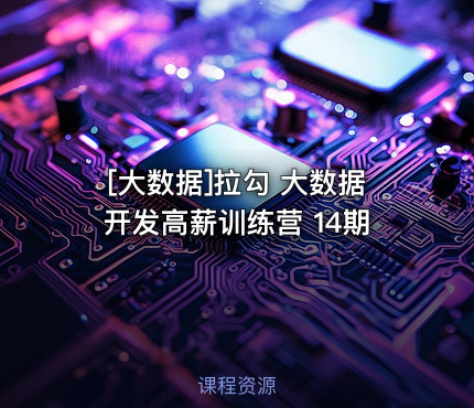 [大数据]拉勾 大数据开发高薪训练营 14期
